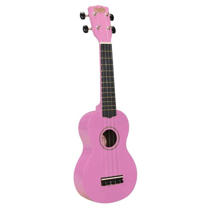 Korala sopraan ukelele, hout, met gitaarmechanieken, incl. tas, roze