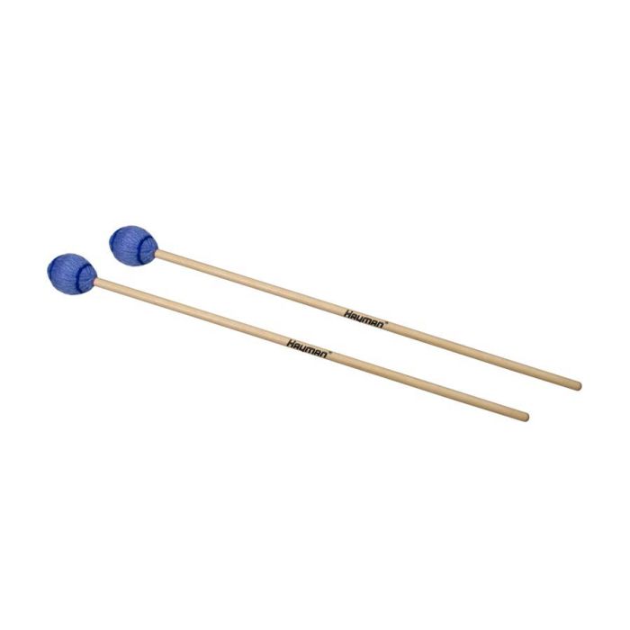 Hayman kloppers voor marimba, 400 mm esdoorn schacht, paar, 33 mm extra zachte bol, licht blauw