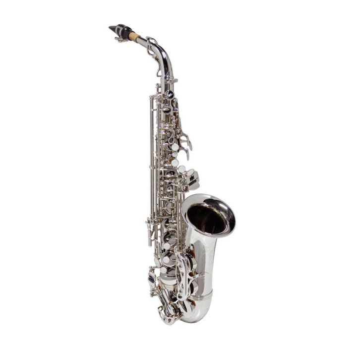 Stewart Ellis Pro Series altsax, Pisoni polsters, verzilverd, incl. softcase