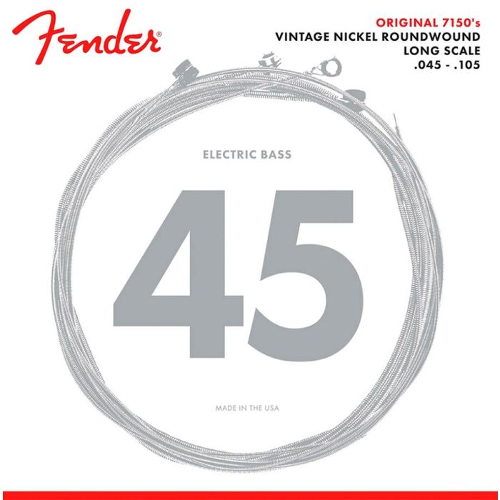 Fender Original 7150s snarenset elektrische basgitaar, pure nickel roundwound, medium, 045-065-085-105