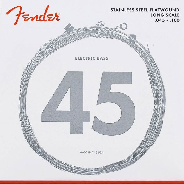 Fender Stainless 9050s snarenset elektrische basgitaar, stainless steel flatwound, light, 045-060-080-100