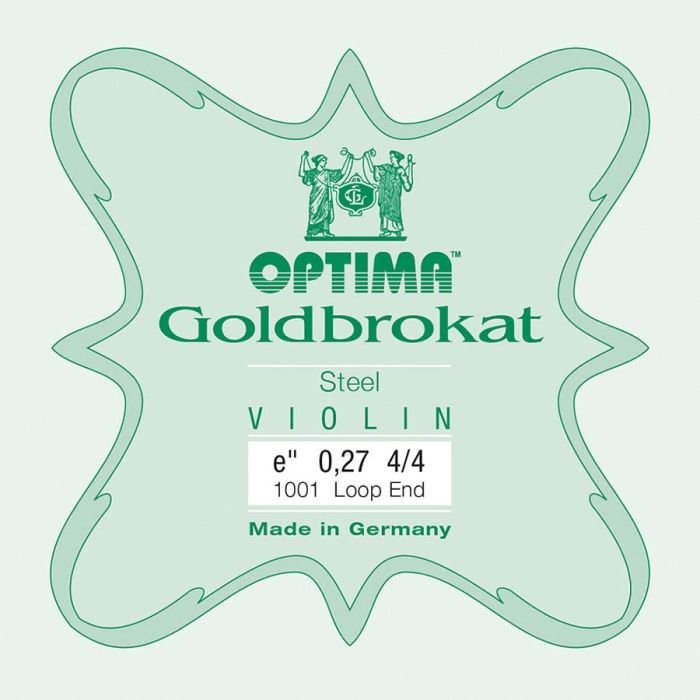 Optima Goldbrokat vioolsnaar E-1 4/4, loop end, heavy