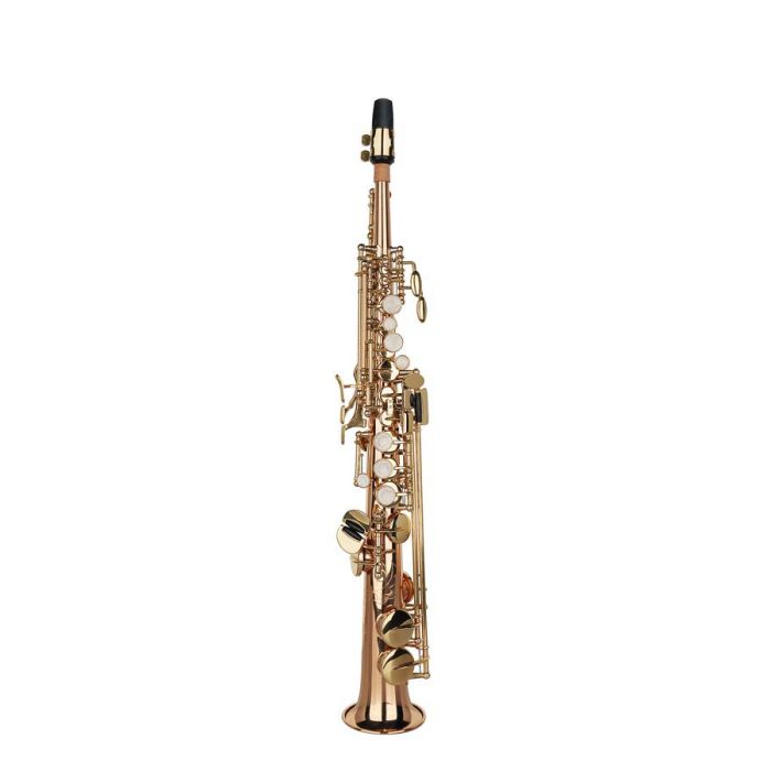 Stewart Ellis Pro Series sopraninosax, Pisoni polsters, goudlak, incl. softcase