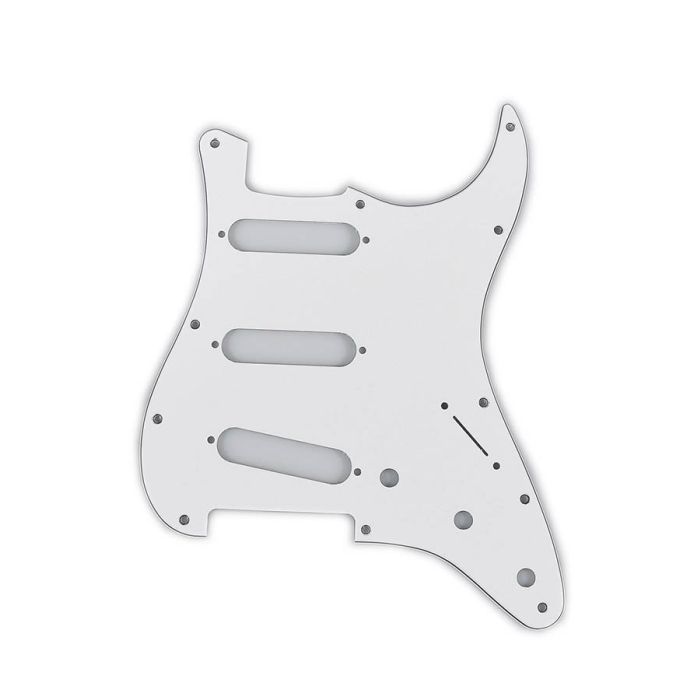 Fender Genuine Replacement Part slagplaat Strat®, SSS, 11 schroefgaten, 3 ply, white