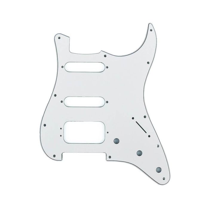 Fender Genuine Replacement Part slagplaat Standard Strat, HHS, 11 schroefgaten, 3 ply, white