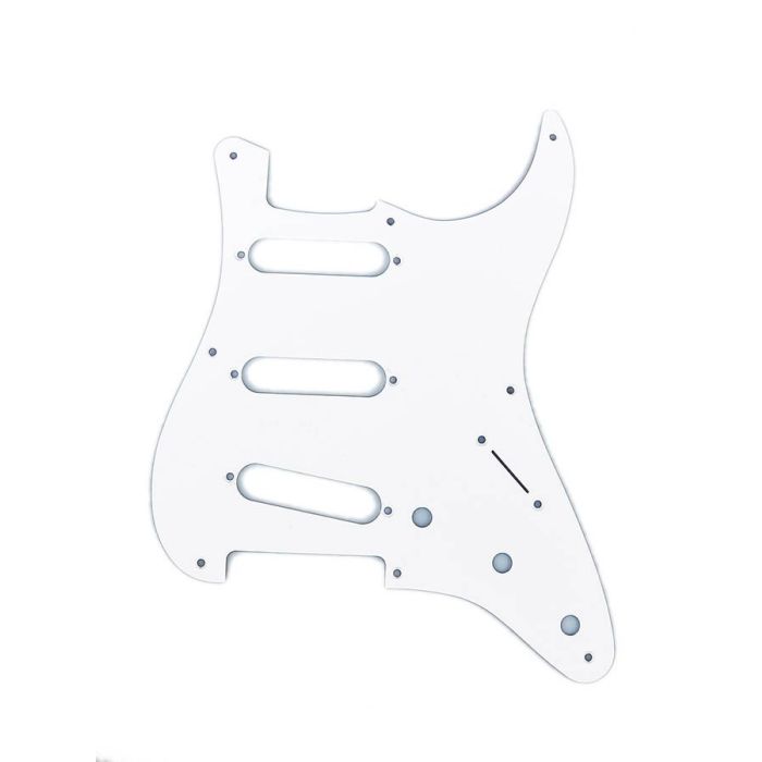 Fender Genuine Replacement Part slagplaat57 Vintage Strat, SSS, 8 schroefgaten, 1 ply, white