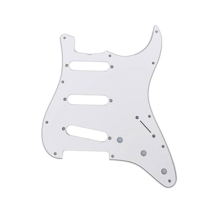 Fender Genuine Replacement Part slagplaat62 Vintage Strat, SSS, 11 schroefgaten, 3 ply, white