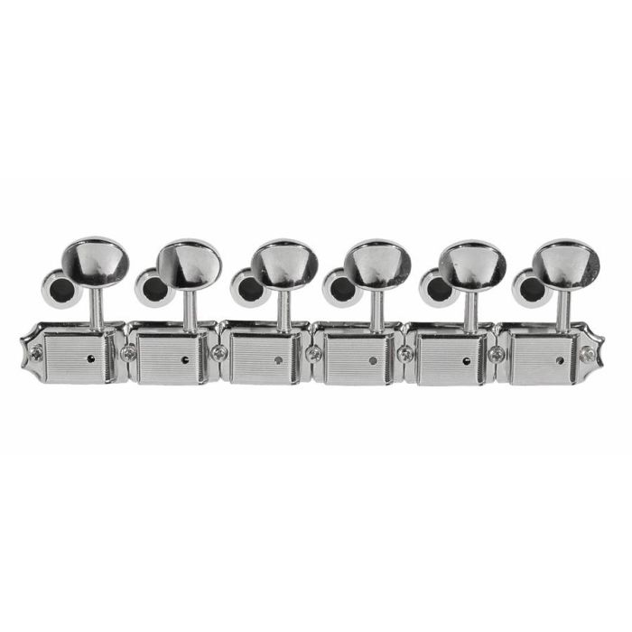 Fender Genuine Replacement Part machine heads, vintage Kluson style strat/tele LH, mounting materials included, nickel, set of 6