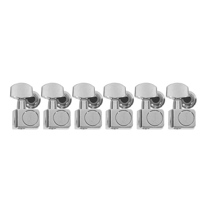 Fender Genuine Replacement Part machine heads, American Standard, 2 guide pins, set of 6, chrome