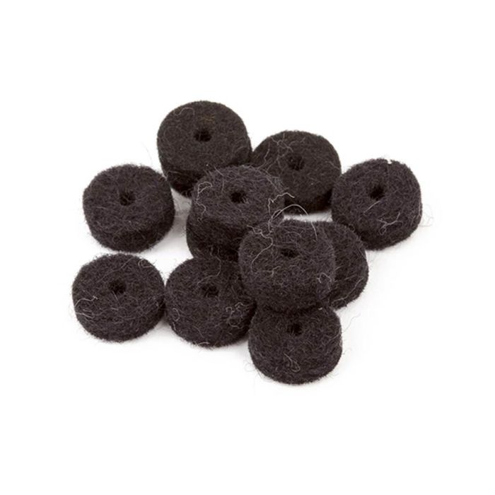 Fender Genuine Replacement Part strap button felt washers, 12 pcs, black