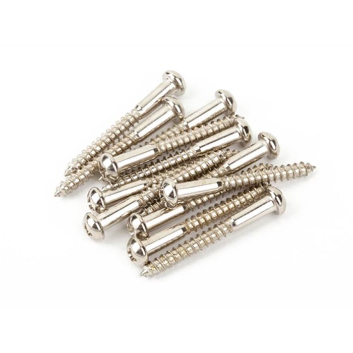 Fender Genuine Replacement Part bridge mounting screws, vintage Strat, 6 x 1-1/4, nickel, 12 pcs