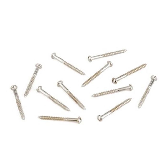 Fender Genuine Replacement Part neck pickup mounting screws, vintage Tele, 3 x 1 slotted, nickel, 12 pcs