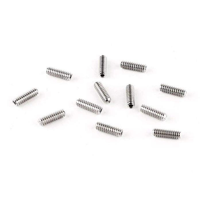 Fender Genuine Replacement Part saddle height screws, Standard Series basses, 6-32 x 7/16 hex, nikkel, 12 pcs