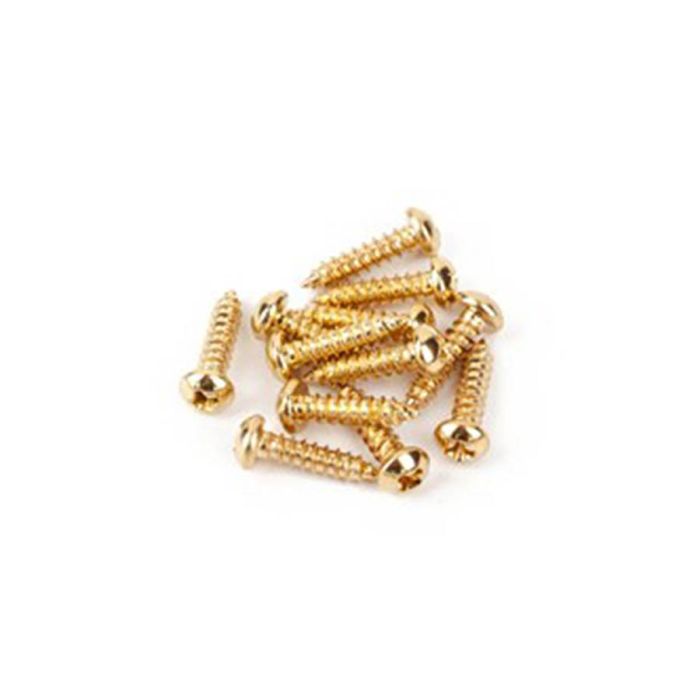 Fender Genuine Replacement Part tuner/string tree mounting screws, vintage Strat, gold, 12 pcs