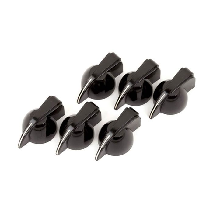 Fender Genuine Replacement Part amplifier knobs, chicken head"style, black, set of 6