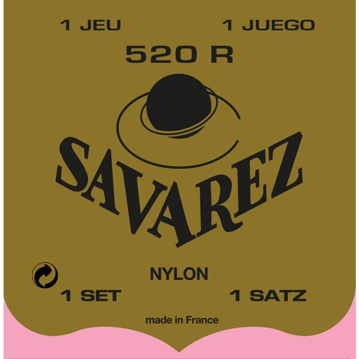 Savarez snarenset klassiek, Rouge, rectified nylon, traditional basses, hard tension