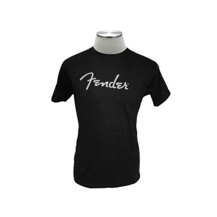 Fender Clothing T-Shirts spaghetti logo men's tee, black, L