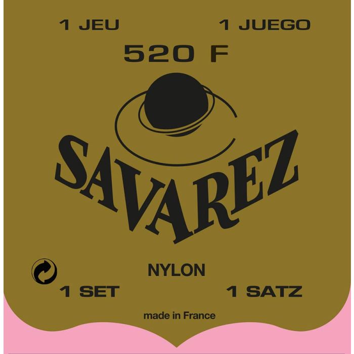 Savarez snarenset klassiek, Rouge, rectified nylon, traditional basses, hard tension, wound G-3