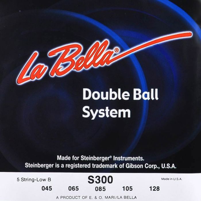 La Bella Double Ball End System snarenset elektrische 5-snarige bas, voor Steinberger, standaard, 045-065-085-105-128