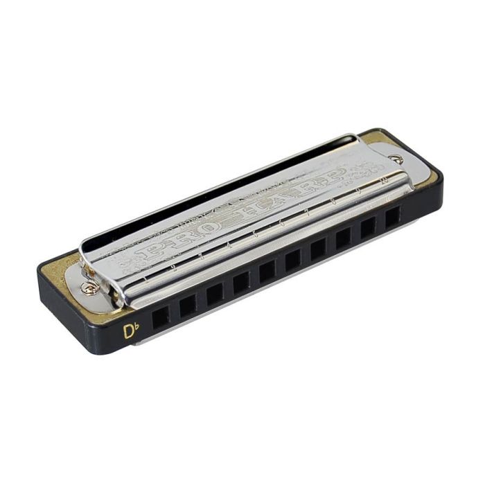 Belcanto St. Louis Pro Series blues harp, 20-tonig, zware kwaliteit, met kunststof koffertje, Db