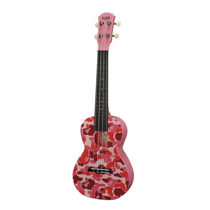 Korala Poly Ukes concert ukelele polycarbonaat, achterblad met akoestische kamers, pink fractals