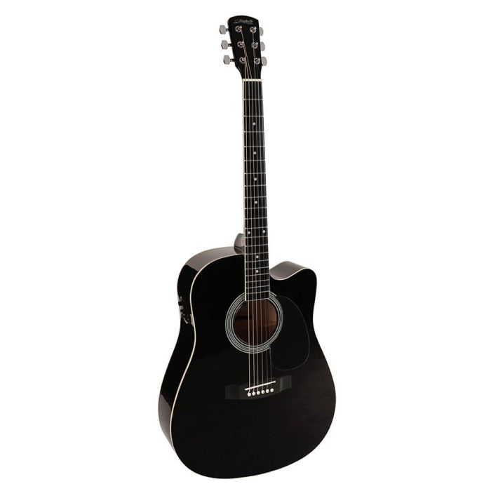 Nashville akoestische gitaar, dreadnought, blackened maple fb & brug, diecast mh, cutaway, actieve EQ, zwart