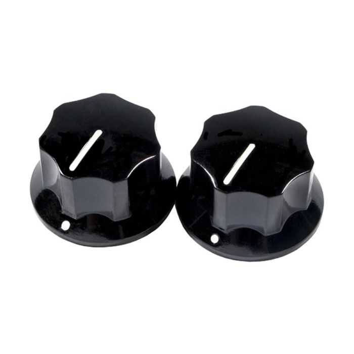 Fender Genuine Replacement Part knob set for Jaguar/Mustang Bass, large, black, 2 pcs