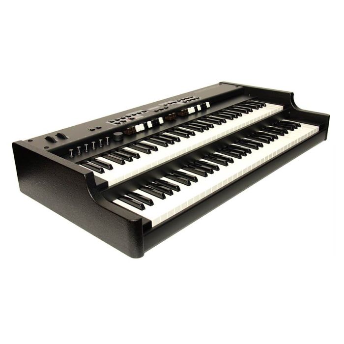 Crumar GSi dubbel manueel midi controller, 2x 61 waterfall toetsen, 20 drawbars, 6 pots, programmeerbaar