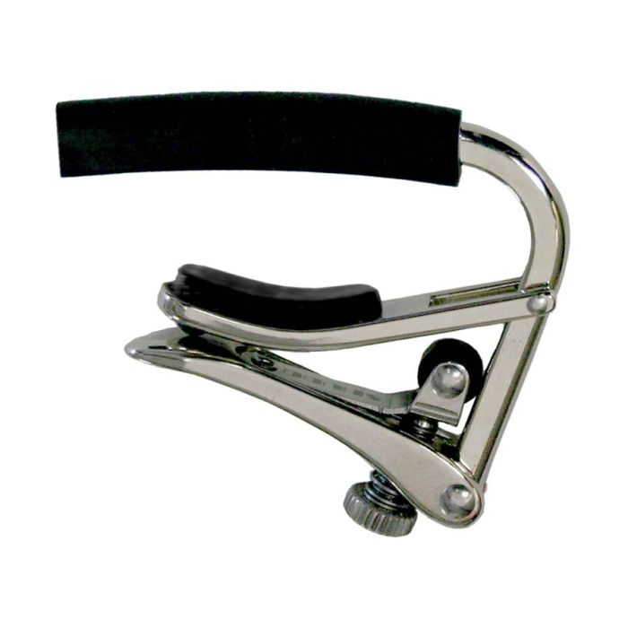 Shubb Standard Series capo voor gitaren met rondere toets, radius 7.5", polished nikkel