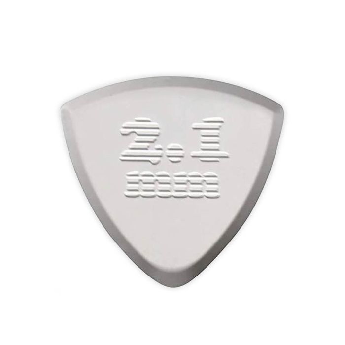 ChickenPicks thermosetting polymer picks, 5-pack, wit, 2.1mm Bermuda III