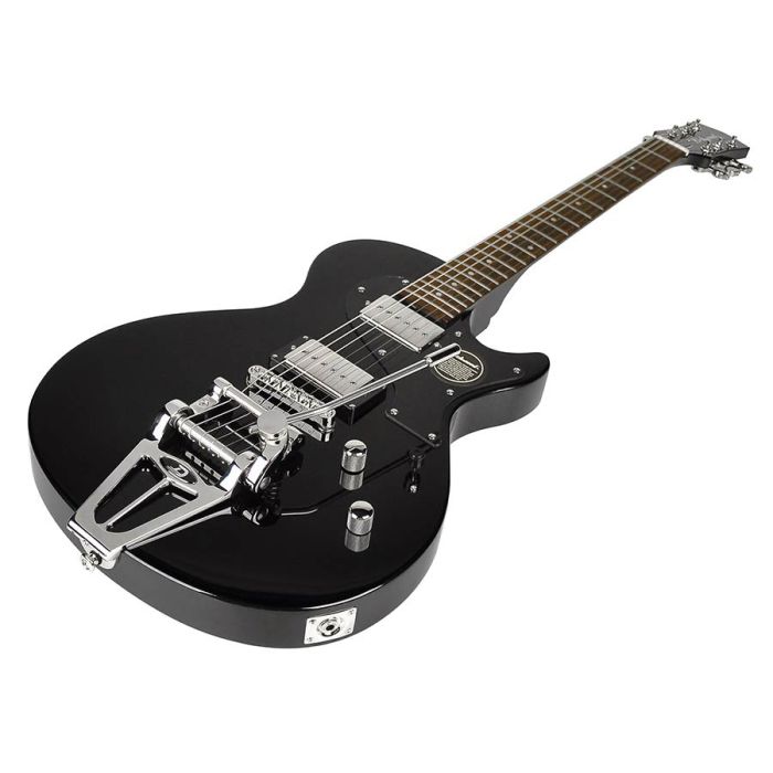 Richwood Master Series elektrische gitaar, "Retro Special Tremola", set neck, Millwood black