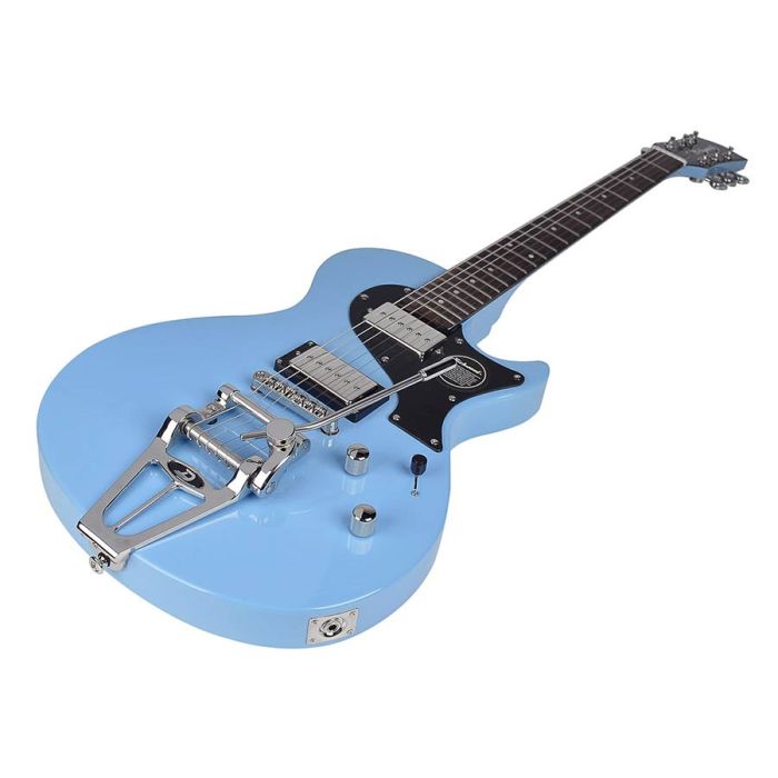 Richwood Master Series elektrische gitaar, "Retro Special Tremola", set neck, Irvine Blue