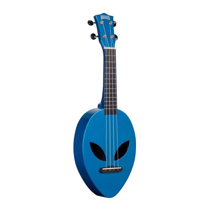 Mahalo Creative Series ukelele "Alien" met tas, metallic blauw