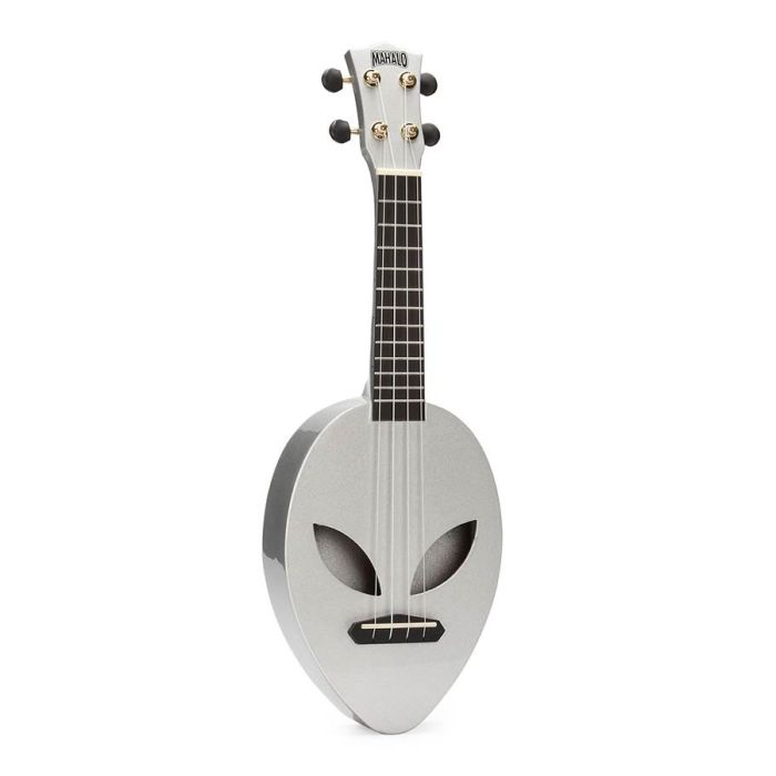 Mahalo Creative Series ukelele "Alien" met tas, metallic zilver