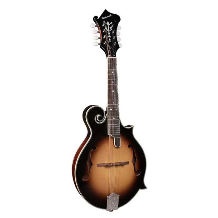 Richwood Heritage Series mandoline F-style, sparren top, esdoorn zij- en achterkant, vintage sunburst