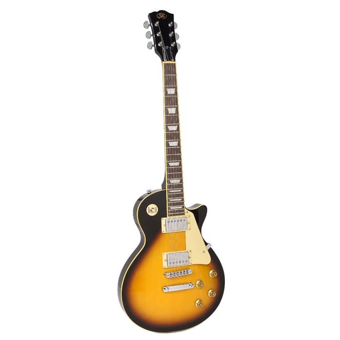 SX LP Std. style elektrische gitaar, mahonie/esdoorn, 2 x humbucker, gelijmde hals, vintage sunburst