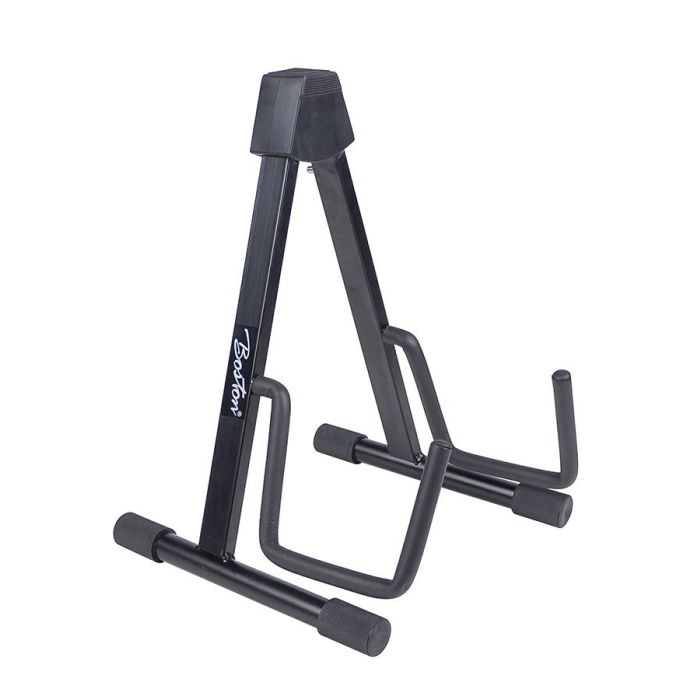 Boston semi-foldable stand, A-model with lock, metal, black, for acoustic guitar