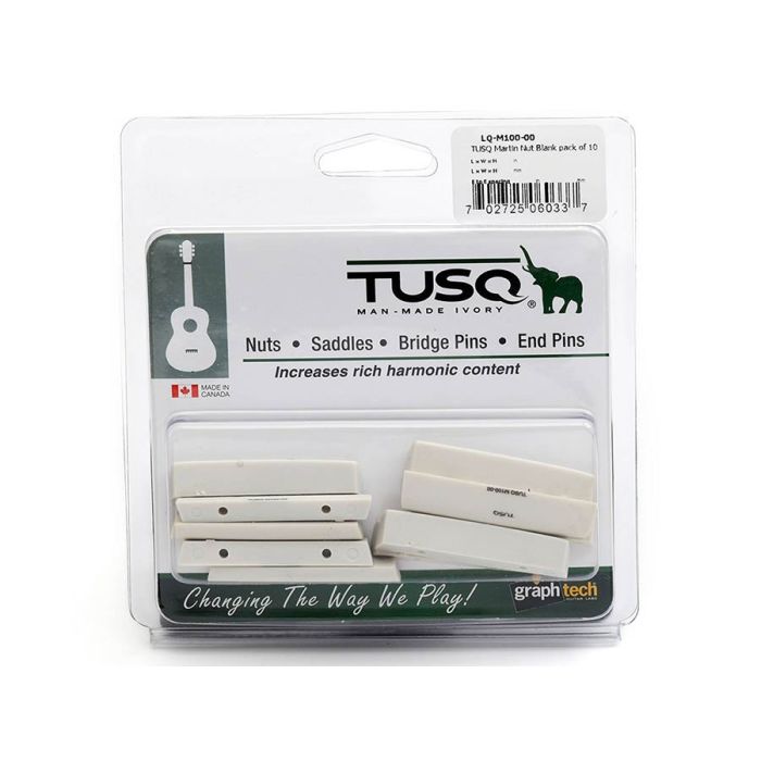 Graph Tech TUSQ 10-pack Martin blank nuts, angled bottom