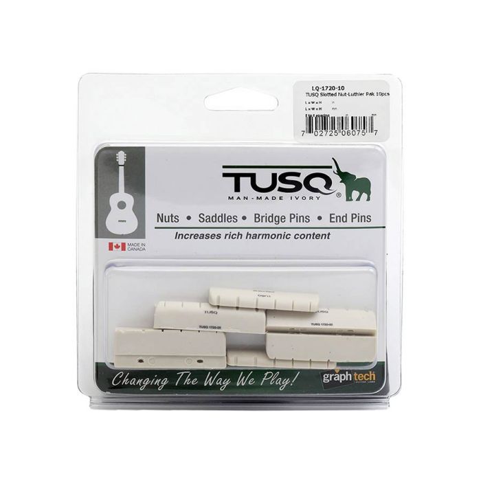 Graph Tech TUSQ 10-pack acoustic guitar nuts (Fender, Guild), slotted