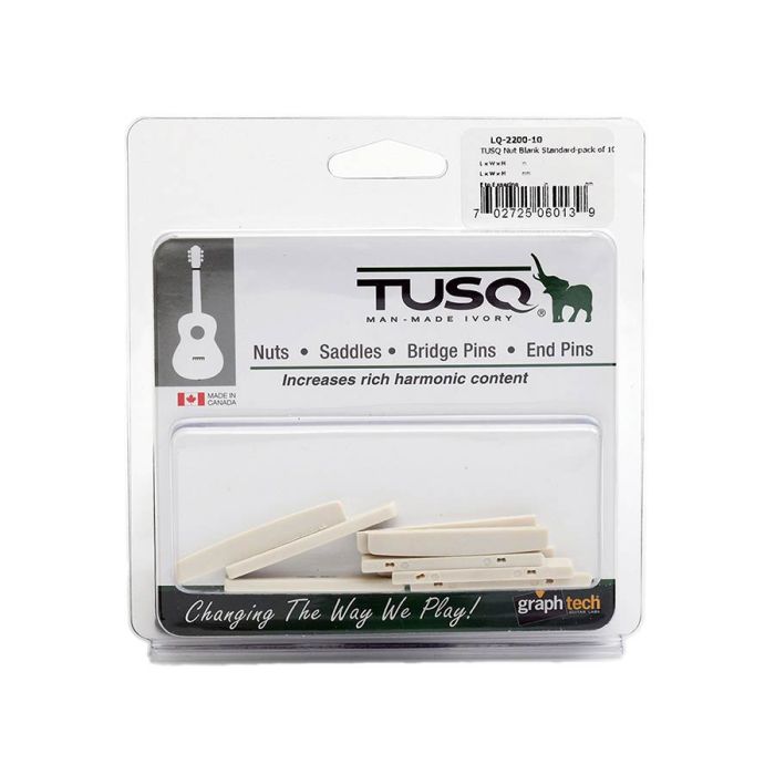 Graph Tech TUSQ 10-pack blank nuts 44.45 x 3.17 x 6.20mm