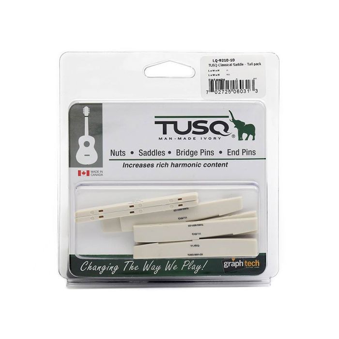 Graph Tech TUSQ 10-pack compensated classical guitar saddles