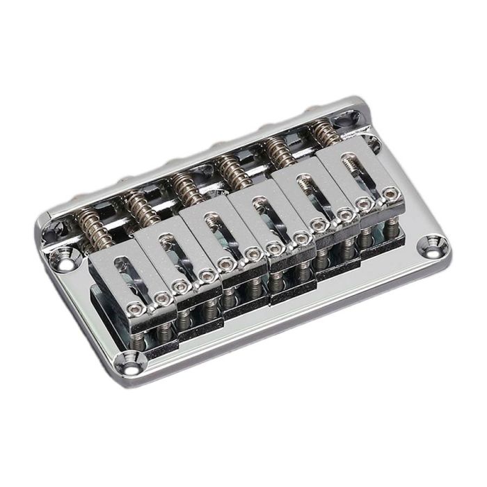 Gotoh bridge for e-guitar, Stallion, strings through body, solid steel saddles, string spacing 10,5 mm, c