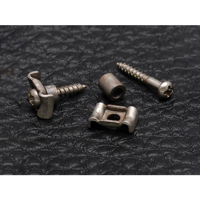 Gotoh Master Relic Collection string retainer, Stallion, nickel spacer and screw, set of 2, aged nickel