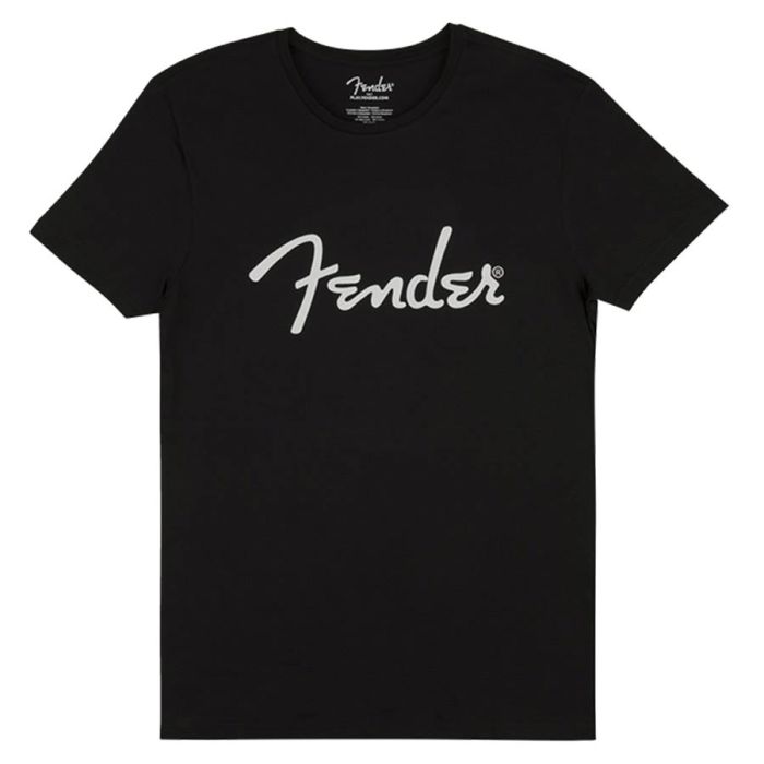 Fender Clothing T-Shirts spaghetti logo men's tee, black, S