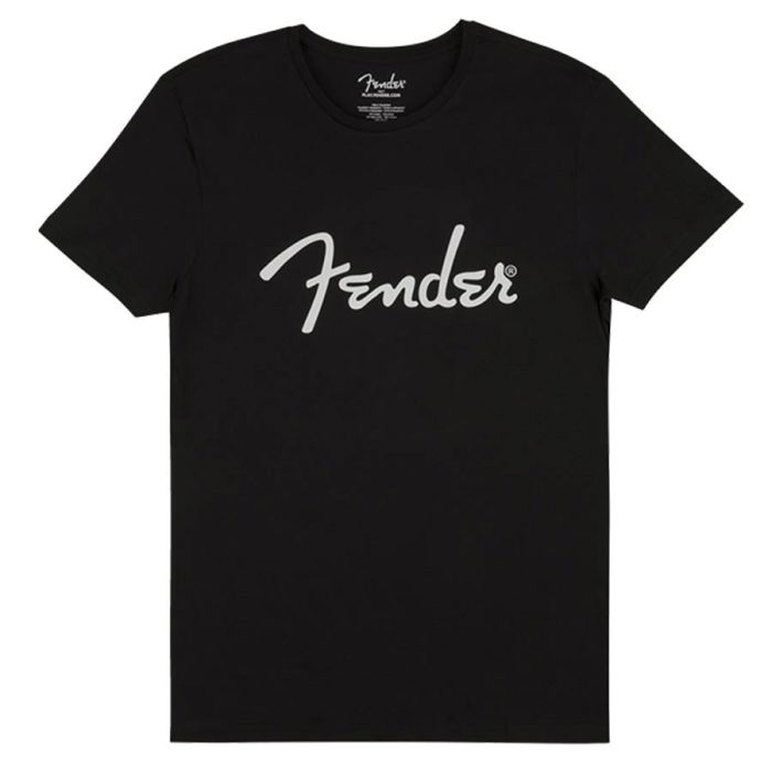 Fender Clothing T-Shirts spaghetti logo men's tee, black, M