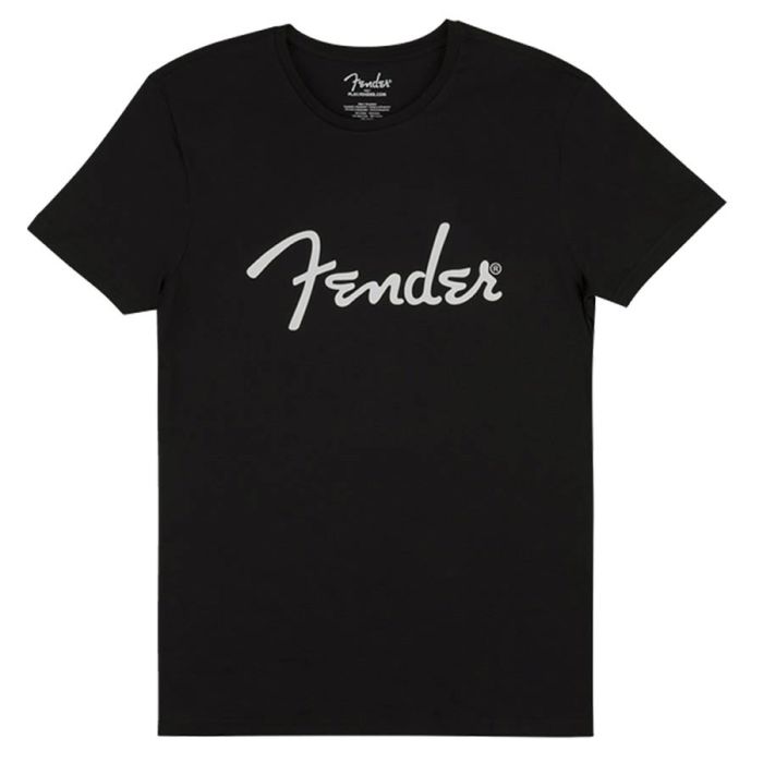 Fender Clothing T-Shirts spaghetti logo men's tee, black, XXL