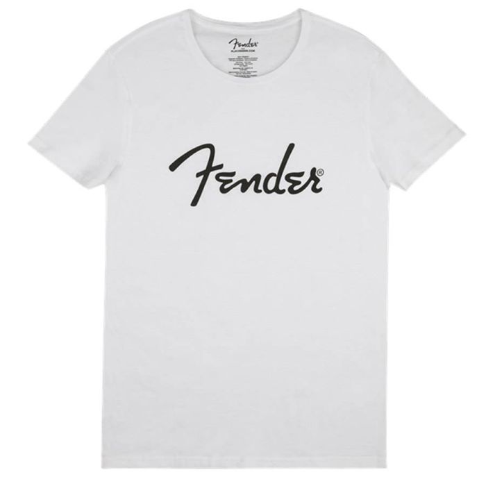 Fender Clothing T-Shirts spaghetti logo men's tee, white, S