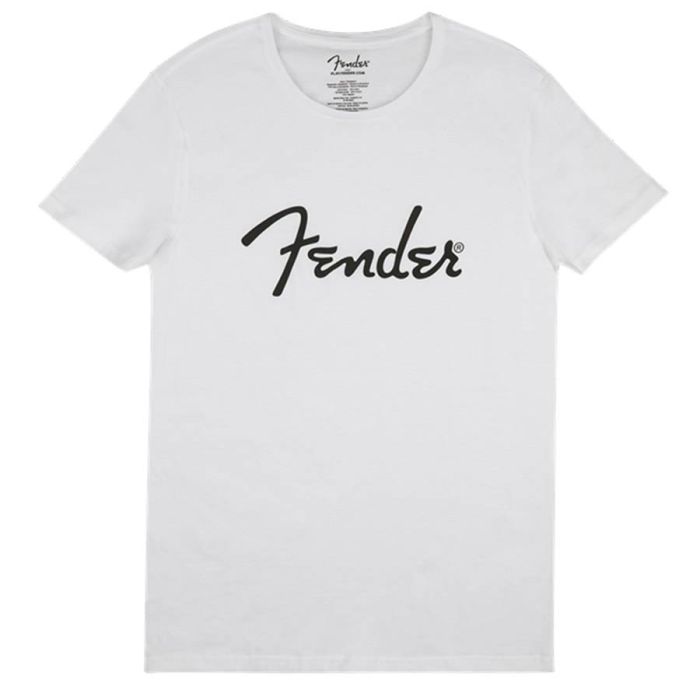 Fender Clothing T-Shirts spaghetti logo men's tee, white, XXL