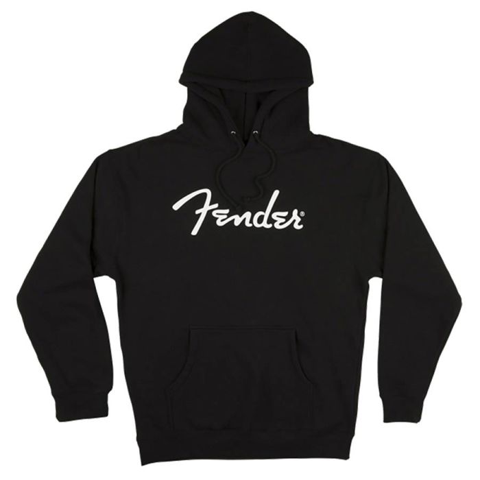 Fender Clothing spaghetti logo hoodie, black, XXL