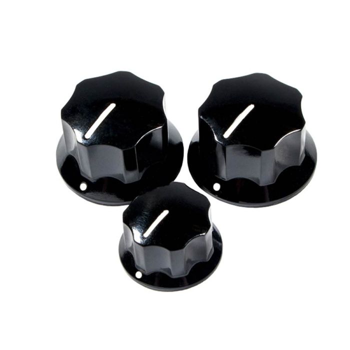 Fender Genuine Replacement Part knob kit '60s Jazz Bass, 3pcs, black